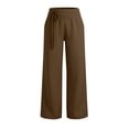thumbnail image 4 of Smsaxvxz Wide Leg Sweatpants for Women Lightweight Breathable Outdoor Athletic Running Work Pants with Pockets Brown S, 4 of 8