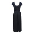 thumbnail image 2 of Ropa Playa Ocean Pacific para Mujer Maxivestido Cuello V Manga Olanes Elastico Cintura Negro Talla M, 2 of 4
