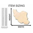 thumbnail image 2 of Unfinished Wood Iran Shape - Country - Craft - up to 46" DIY 7" / 1/8", 2 of 3