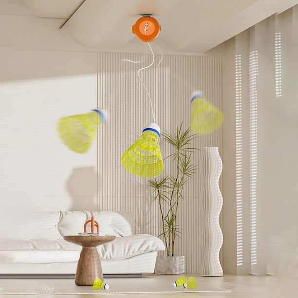 Fiudx Dispositivo de Entrenamiento de Bádminton, Altura Ajustable, Herramienta de Autopráctica, Uso En Interiores, Instalación Sencilla, Función Luminosa, Cuerda Elástica, Entrenamiento En Casa, Fáci