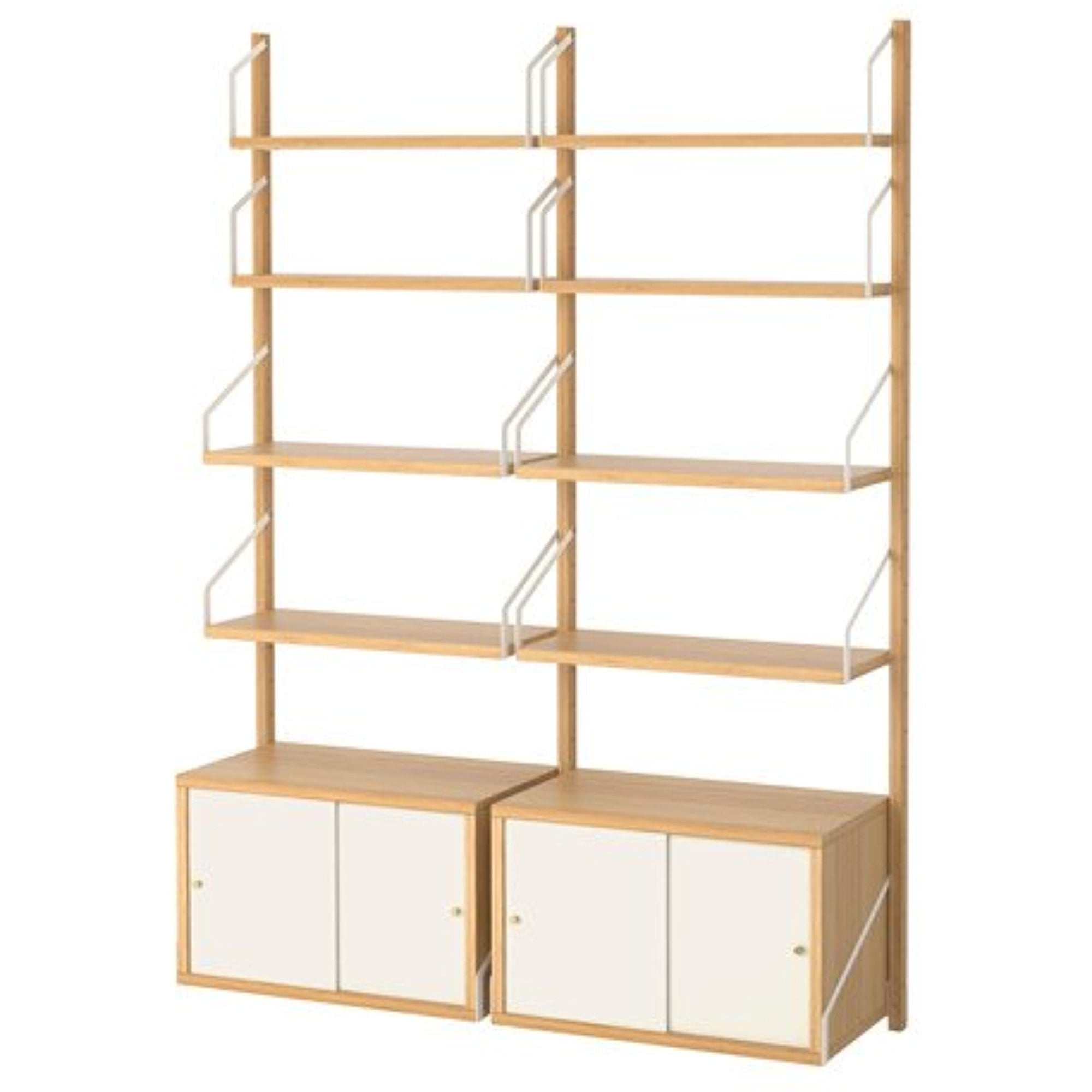 Ikea Wallmounted storage combination, bamboo, white 8204.261414.1430