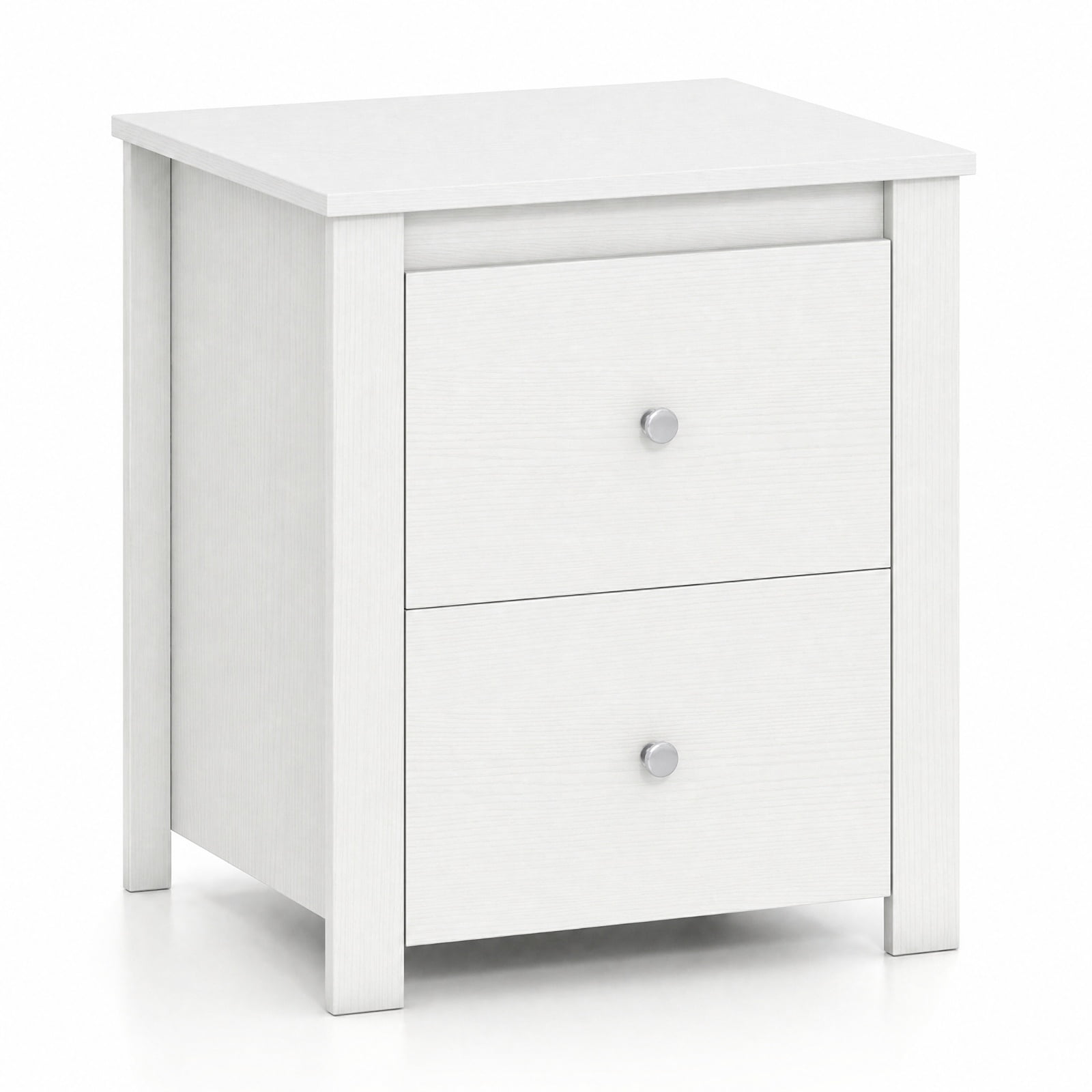 Furnibear Nightstand with 2 Drawers & Storage for Bedroom Living Room Small Spaces for Bedroom Living Room Bedside Sofa Side Small Space, White