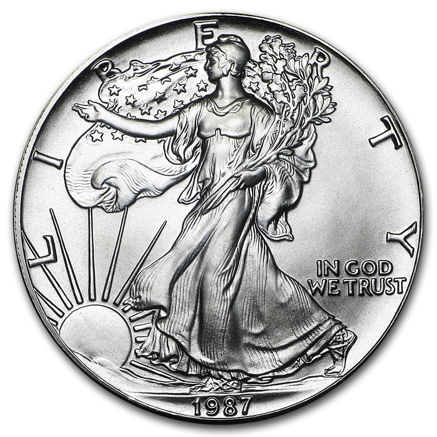 1987 1 oz American Silver Eagle Coin BU