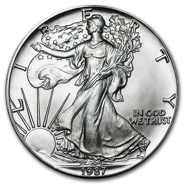 1987 1 oz American Silver Eagle Coin BU - Walmart.com