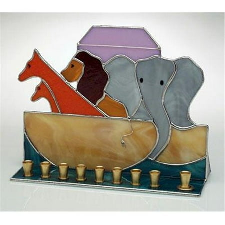 Judaica SF-BCH-NAS-9839 9'' x 5'' x 2-1/2'' Small Noah's Ark Menorah