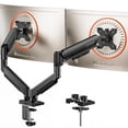thumbnail image 1 of ErGear Dual Monitor Arm, Full Adjustable Monitor Mount for 13&ndash;32&Prime; Screens, Fast Install Computer Monitor Stand with Tool-Free VESA Mount,, 1 of 8