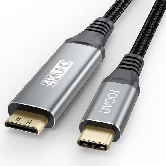 USB C to Mini HDMI Cable 6FT, High Speed USB Type-C to Mini HDMI 2.0 Cord (4K@60Hz,2K,1080P,HDR,3D,ARC) for MacBook, iPhone 16 15/Pro, Galaxy 25/24, iPad Pro, Laptop to Portable Monitor