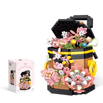 GZBrick Bouquet Botanical Bags Building Sets Not Compatible with Lego Flowers Blocks for Adults Girl 633PCS