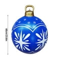 thumbnail image 3 of Oioii 23.62in Giant Inflatable Christmas Ball PVC Indoor Outdoor Xmas Ornaments for Tree Yard Lawn Porch Holiday Festive Decorations(Blue Snowflake)(No Light/No Pump), 23.62in, 3 of 9