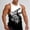 White, variant on Pattern Print Muscle Tank Top for Retro Casual Athletic Sleeveless Shirt Ideal for Everyday Home and Streetwear Comfort