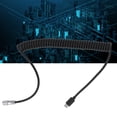 thumbnail image 3 of Trigger Coiled Power Cable, Wear Resistance USB C Coiled Cable Professional Fast Charging 2 Pin Self Locking Connector  Flexible  for Camera, 3 of 7