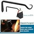 thumbnail image 3 of 6-Pack 7" Plant Hanger Bracket - Forged Wrought Iron Powder-Coated Heavy Duty Wall Hook - Black Plant Hanging Hooks - Durable and Stable for Bird Feeders, Planters Indoor & Outdoor, 3 of 7