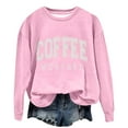 thumbnail image 2 of VISALY Pullover Crewneck Sweatshirt for Womens Oversized Sweatshirt Letter Print Pullover Trendy Long Sleeve Shirt Tunic Sweatshirts Loose Fitting Tops Fall Fleece Pullover Pink Xxl, 2 of 6