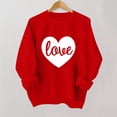 thumbnail image 2 of Valentine Sweatshirts Women Loose Crewneck 2026 Valentine's Day Gift Love Heart Print Graphic Sweatshirts Spring Long Sleeve Crewneck Pullover Tops Y2k Oversize,2XL, 2 of 4