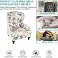 thumbnail image 4 of CHUNTIAN Wingback Chair Covers Slipcovers 2 Piece Stretch Wing Chair Covers Spandex Slipcovers Wingback Sofa Covers Armchair Covers Non-Slip Furniture Protector for Living Room Wingback Chairs, A13, 4 of 5