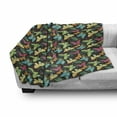 thumbnail image 3 of Butterfly Soft Flannel Fleece Throw Blanket, Colorful Silhouettes and Outlines Insect Animals of the Spring Season Pattern, Cozy Plush for Indoor and Outdoor Use, 50" x 70", Multicolor, by Ambesonne, 3 of 6