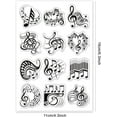 thumbnail image 4 of 1sheet Music Clear Stamp Note Silicone Clear Stamp Various Note Rubber Stamp for Scrapbook Journal, 4 of 4