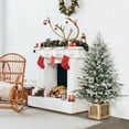 thumbnail image 2 of Costway 2 PCS 4 FT Artificial Xmas Tree Flocked Christmas Tree with 231 PE PVC Branch Tips, 2 of 10