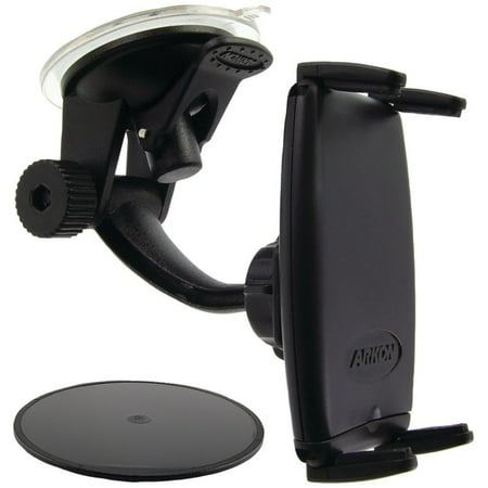 Arkon Slim Grip - Windshield/Dashboard Mount for Most Smartphones - Retail Packaging - Black, Includes Arkon's NEW Slim-Grip Universal Cell Phone Holder By ARKON