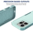 thumbnail image 2 of Decase for iPhone 16 Pro Max Rugged Case, Shockproof Heavy Duty Hybrid Protection Hard PC Shell Flexible TPU Bumper, Military Grade Drop Proof Durable Protective Case with Screen Protector,Mint, 2 of 5