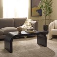 thumbnail image 2 of Safavieh Liasonya Modern Curved Wood Coffee Table, Black, 2 of 10