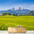 thumbnail image 3 of wall26 - Idyllic Landscape in The Alps with Fresh Green Meadows and Blooming Flowers - Removable Wall Mural | Self-Adhesive Large Wallpaper - 66x96 inches, 3 of 6