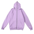 thumbnail image 5 of Mens Zip up Hoodie Solid Color Long Sleeved Casual Fashionable Tops for Fall Winter Streetwear, 5 of 5