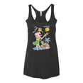 thumbnail image 2 of Wild Bobby Betty Boop Island Girl Paradise Betty Boop Tri-Blend Racerback Tank Top, Vintage Black, Small, 2 of 5