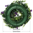 thumbnail image 3 of Unique Bargains Flower Artificial Wreath Front Door Decorations Eucalyptus Wreaths Purple, 3 of 7