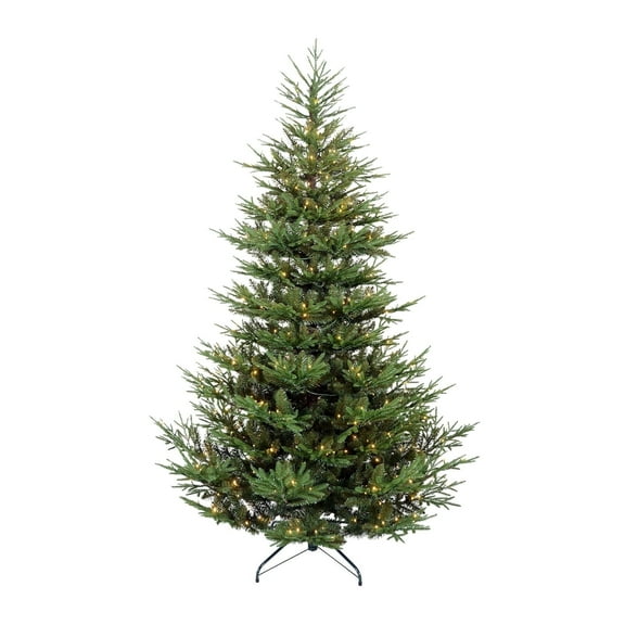 Bringstar 9FT Fir Artificial Christmas Tree with 5336 PE&PVC Mixed Branches, Hinged, Metal Base