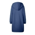 thumbnail image 4 of LYXSSBYX Hoodies for Women Zip up Front Women's Solid Color Loose Long Sleeved Hoodie Hoodie Top Long Jacket, 4 of 7