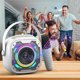 thumbnail image 2 of Pisexur Electrónica para Hombres Micrófono Inalámbrico Bluetooth Altavoz Integrado Canción Exterior Portátil Escritorio Pequeño Subwoofer Sonido Electrónica para Niños, Organizador de Electrónica, 2 of 3
