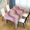 thumbnail image 3 of Yayeee Tablecloths for Rectangular Tables 60 x 60 inch Party Table Cover, Pink Brown Pattern, 3 of 6
