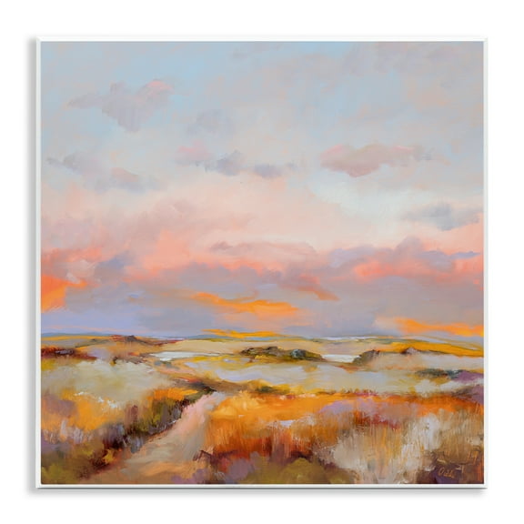 Stupell Industries Bright Sun Bleached Meadow Landscape & Nature Painting Unframed Art Print Wall Art, 12 x 12