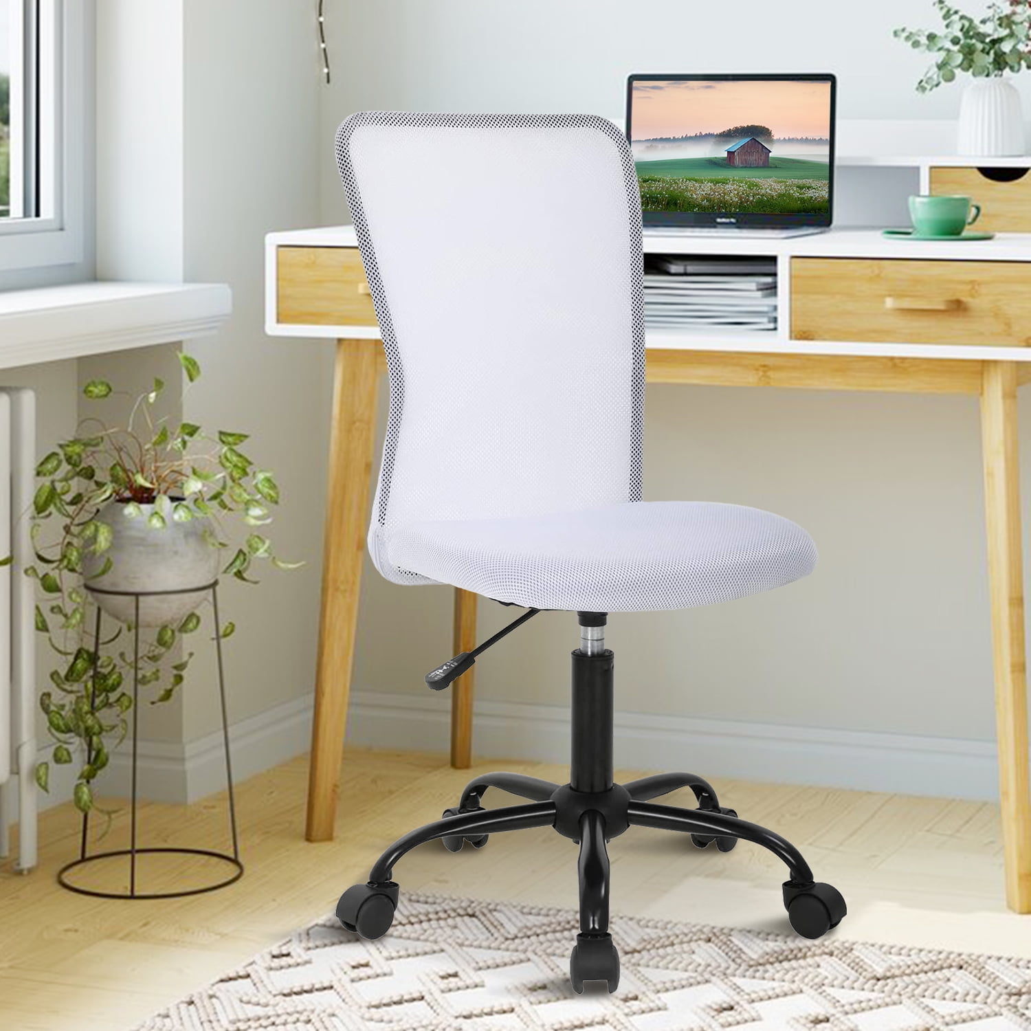 NiamVelo Armless Home Office Chair Adjustable Mesh Computer Desk Chair