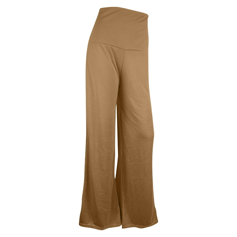 YUNAFFT Yoga Pants for Women Clearance Plus Size Fashion Women Solid High  Waist Pockets Loose Drawstring Wide Leg Yoga Pants 