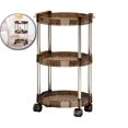 thumbnail image 1 of Dvruxg Three-Tier Plastic Shelf Trolley, Mobile Wheeled Storage Rack, Multipurpose Home Organizer for Living Room Use, 1 of 5