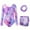Purple, variant on Piomll Outfit Sets For Girls Long Sleeve Gymnastics Leotard Digital Print Ballet Dance Athletic Clothes