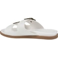 thumbnail image 4 of Women's Journee Collection Whitley Two Strap Slide White Faux Leather 8.5 M, 4 of 6