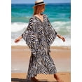 thumbnail image 2 of EDOLYNSA Plus Size Kaftan Dresses for Women Print Swimwear Cover up Beach Caftan Robe Maxi Loungewear, 2 of 6