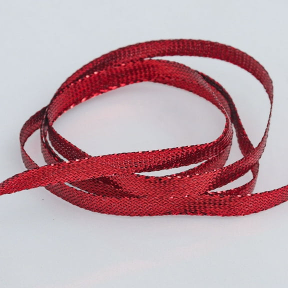 Namzi Thin Ribbon for Crafts - Red Ribbon Bows, 2 Rolls, 0.3cm*20yd, Durable Polyester Ribbon, Ideal Holiday Ribbon for DIY Projects & Decoration, Belongs to Yarn & Ribbon Needles Category