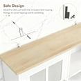 thumbnail image 5 of S-HOME Versatile Freestanding Cabinet with Glass Doors, Adjustable Shelves and Countertop for Dining Room Storage, Oak,White, 5 of 12