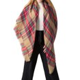 thumbnail image 2 of Opolski Winter Shawls Patchwork Keep Warmth Comfortable Winter Women Splicing Scarf for Gift, 2 of 8