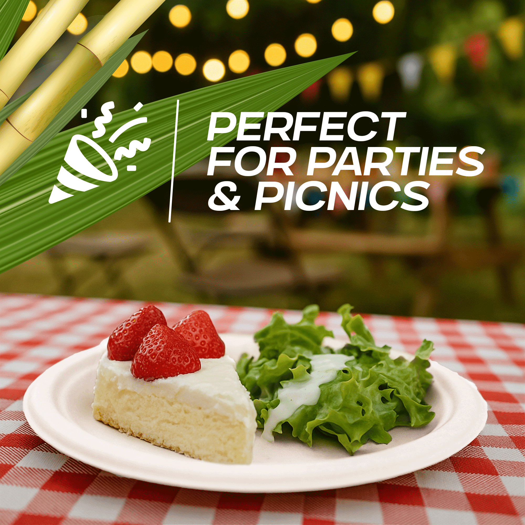 10 Inch Compostable Dinner Plates, 125 Count Bulk, GOODSZON Sugarcane Bagasse Round Plates, Heavy Duty Leak-Resistant, Microwave Safe Disposable Plates for Party, BBQ & Weddings