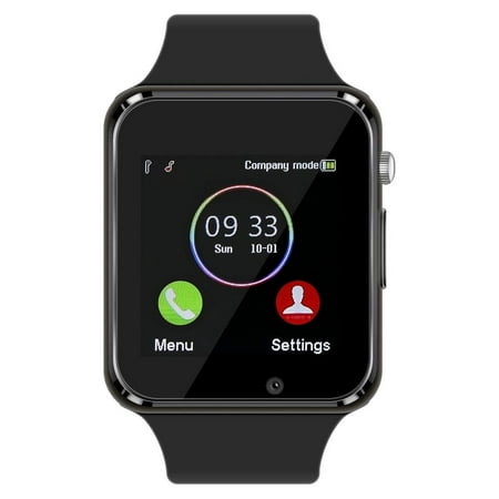 Style Asia Touch Screen Bluetooth Enabled Smart Watch, Camera, Music, Fitness Tracker and Pedometer, Black Matte Finish, Compatible to All Android and iOS Mobile (Best Mobile Phone For Music And Camera)