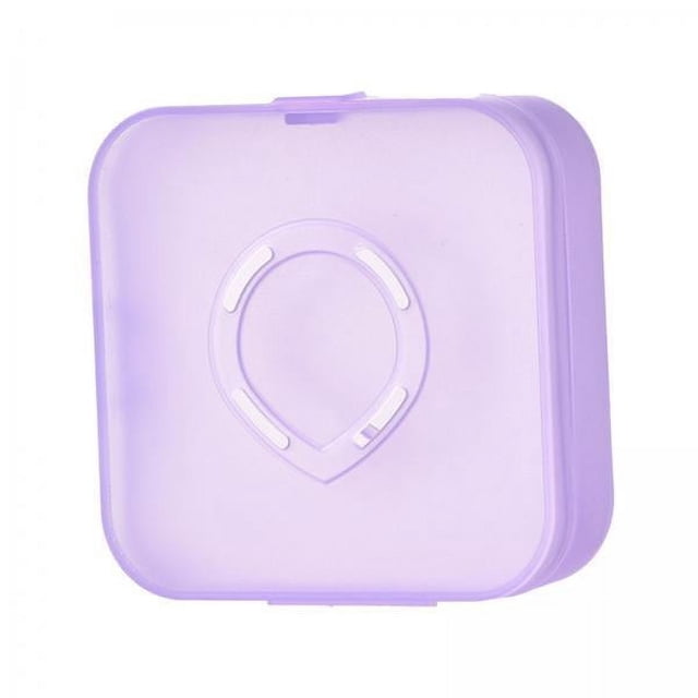6xMakeup Powder Puff Holder Case Soporte De Esponja De Maquillaje Portátil Para Niñas Y Mujeres Violeta