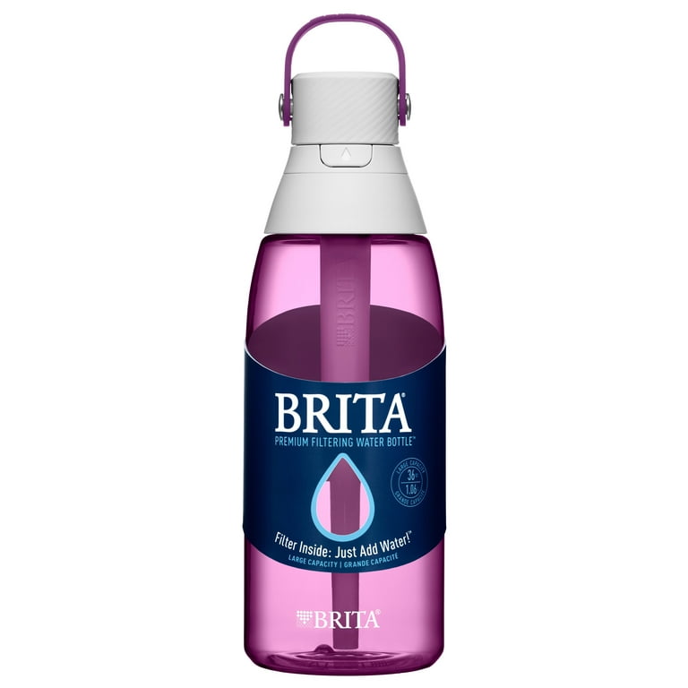  Brita Insulated Filtered Water Bottle with Straw, Reusable, BPA  Free Plastic, Sea Glass, 26 Ounce: Home & Kitchen