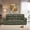 Olive Green, variant on 81" Modern 3-Seater Couch, Foil Fabric Sofa, Padded Armrests, Upholstered Sofa with Triangular Legs, for Living Room, Olive Green