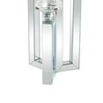 thumbnail image 5 of DecMode Glam Wood 3 Plate Pillar Candlle Holder with Silver Beveled Glass Finish, 7"W x 21"H, 5 of 14
