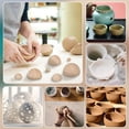 thumbnail image 5 of Juego de 12 piezas de herramientas para prensar cuencos de cerámica en 12 tamaños, moldes de madera para cerámica, juego de herramientas para cerámica semicirculares, 5 of 5